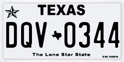 TX license plate DQV0344