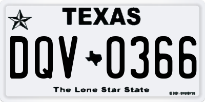 TX license plate DQV0366