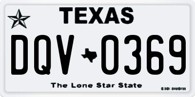 TX license plate DQV0369