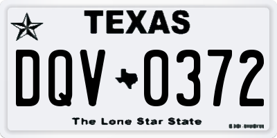 TX license plate DQV0372