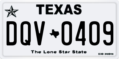 TX license plate DQV0409