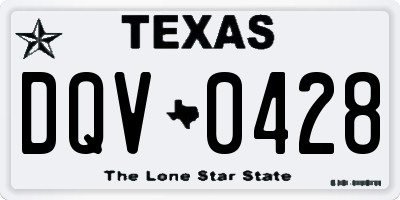 TX license plate DQV0428