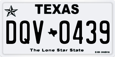 TX license plate DQV0439