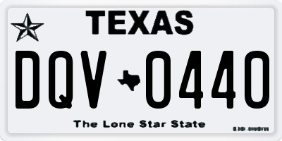 TX license plate DQV0440