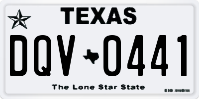 TX license plate DQV0441
