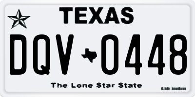 TX license plate DQV0448