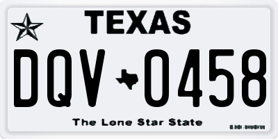 TX license plate DQV0458