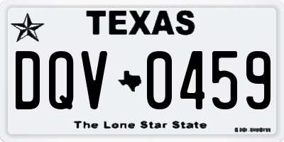 TX license plate DQV0459