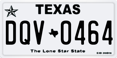 TX license plate DQV0464