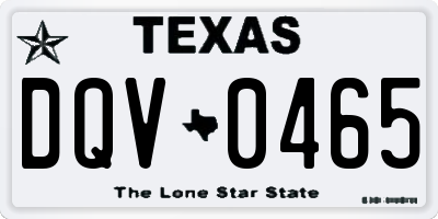 TX license plate DQV0465