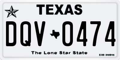 TX license plate DQV0474
