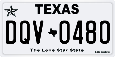 TX license plate DQV0480