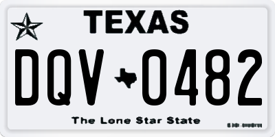 TX license plate DQV0482