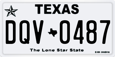 TX license plate DQV0487
