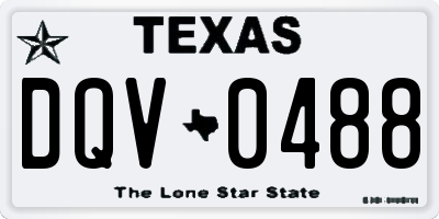 TX license plate DQV0488