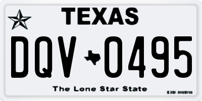 TX license plate DQV0495