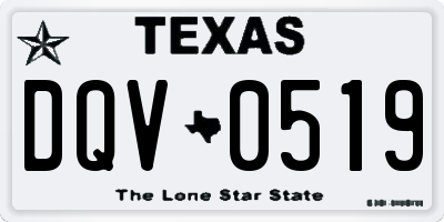 TX license plate DQV0519