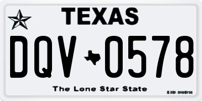 TX license plate DQV0578