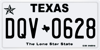TX license plate DQV0628