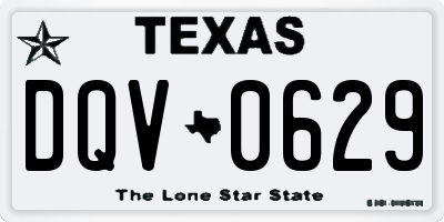 TX license plate DQV0629