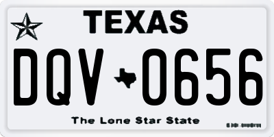 TX license plate DQV0656