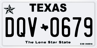 TX license plate DQV0679