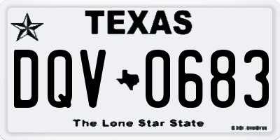 TX license plate DQV0683