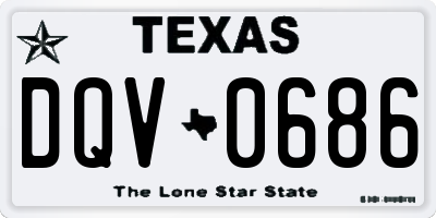 TX license plate DQV0686