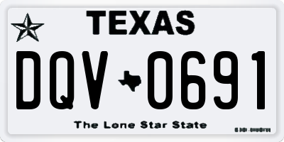 TX license plate DQV0691