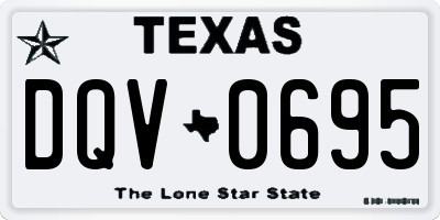 TX license plate DQV0695