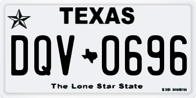 TX license plate DQV0696