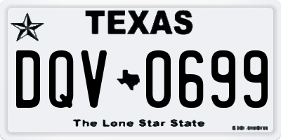 TX license plate DQV0699