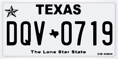 TX license plate DQV0719