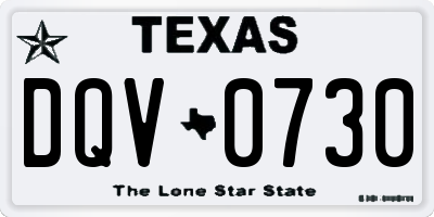 TX license plate DQV0730