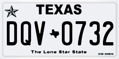 TX license plate DQV0732