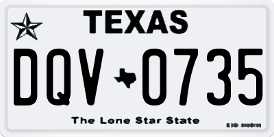 TX license plate DQV0735