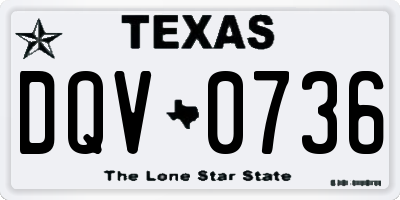 TX license plate DQV0736