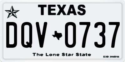 TX license plate DQV0737