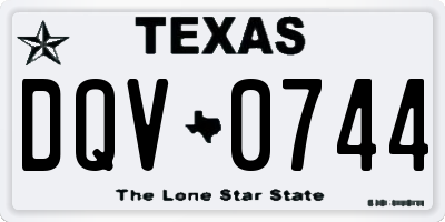 TX license plate DQV0744