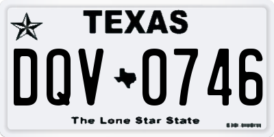 TX license plate DQV0746