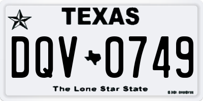 TX license plate DQV0749
