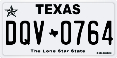 TX license plate DQV0764