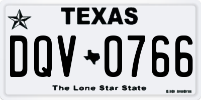 TX license plate DQV0766
