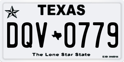 TX license plate DQV0779