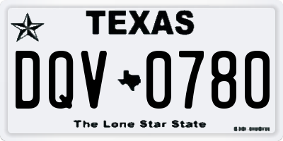 TX license plate DQV0780