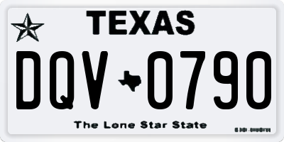 TX license plate DQV0790