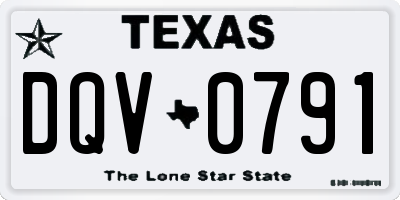 TX license plate DQV0791