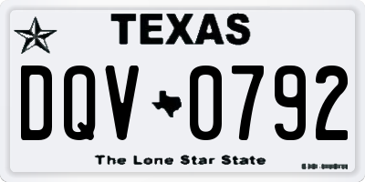 TX license plate DQV0792