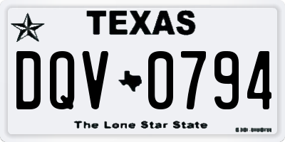 TX license plate DQV0794