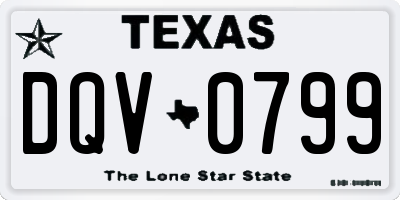 TX license plate DQV0799